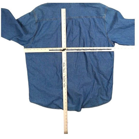 A+ by Sai Denim Shirt Mens Extra Large Long Sleeve Button Down 100% Cotton - Picture 2 of 6